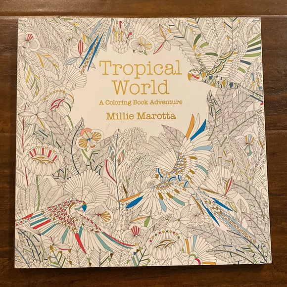 2 Coloring Books: Tropical World: A Coloring Book Adventure + Christmas to Color - Picture 3 of 11